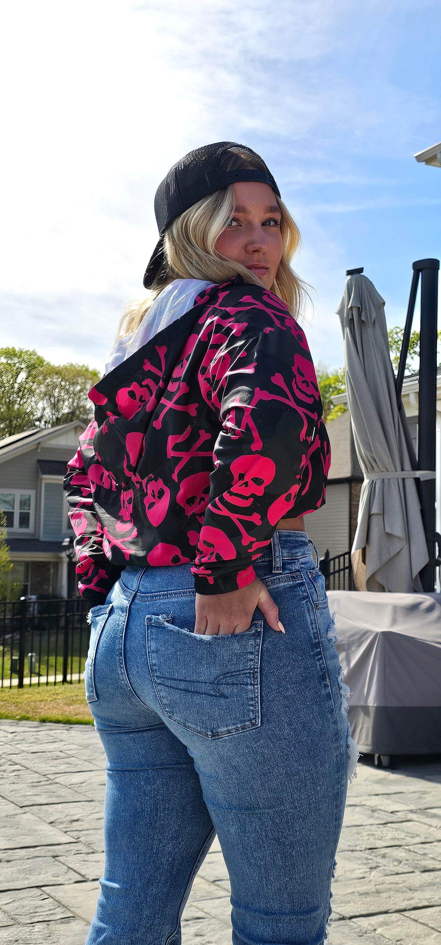 Skull Candy cropped windbreaker