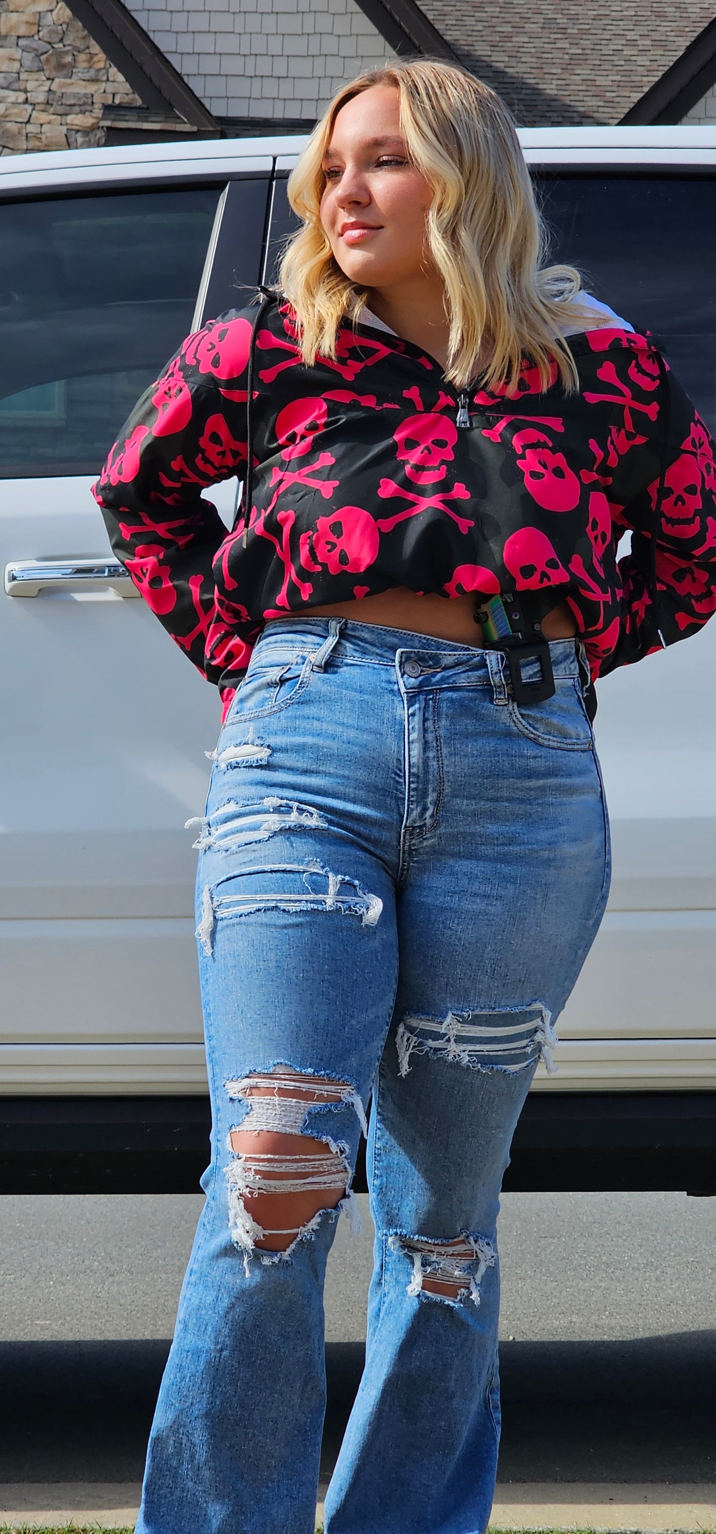 Skull Candy cropped windbreaker