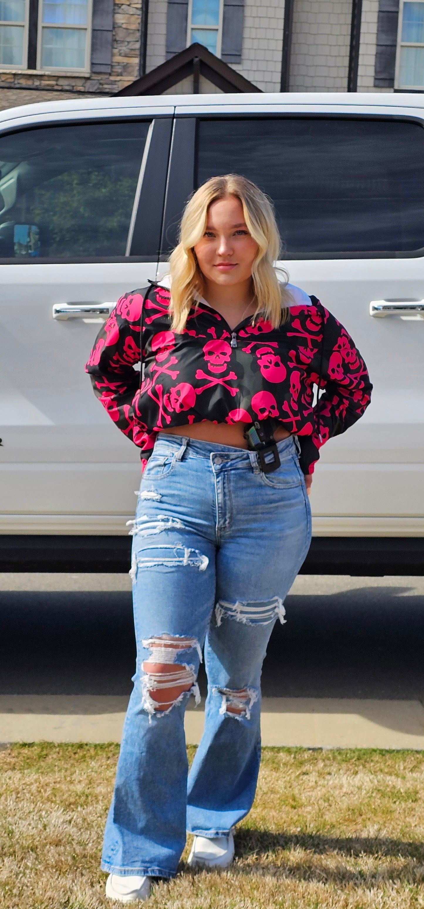 Skull Candy cropped windbreaker