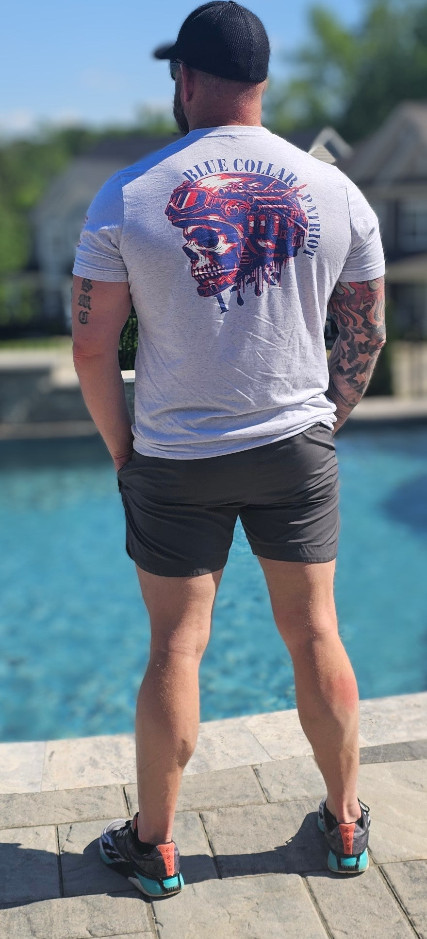 Blue Collar Patriot Graphic tee
