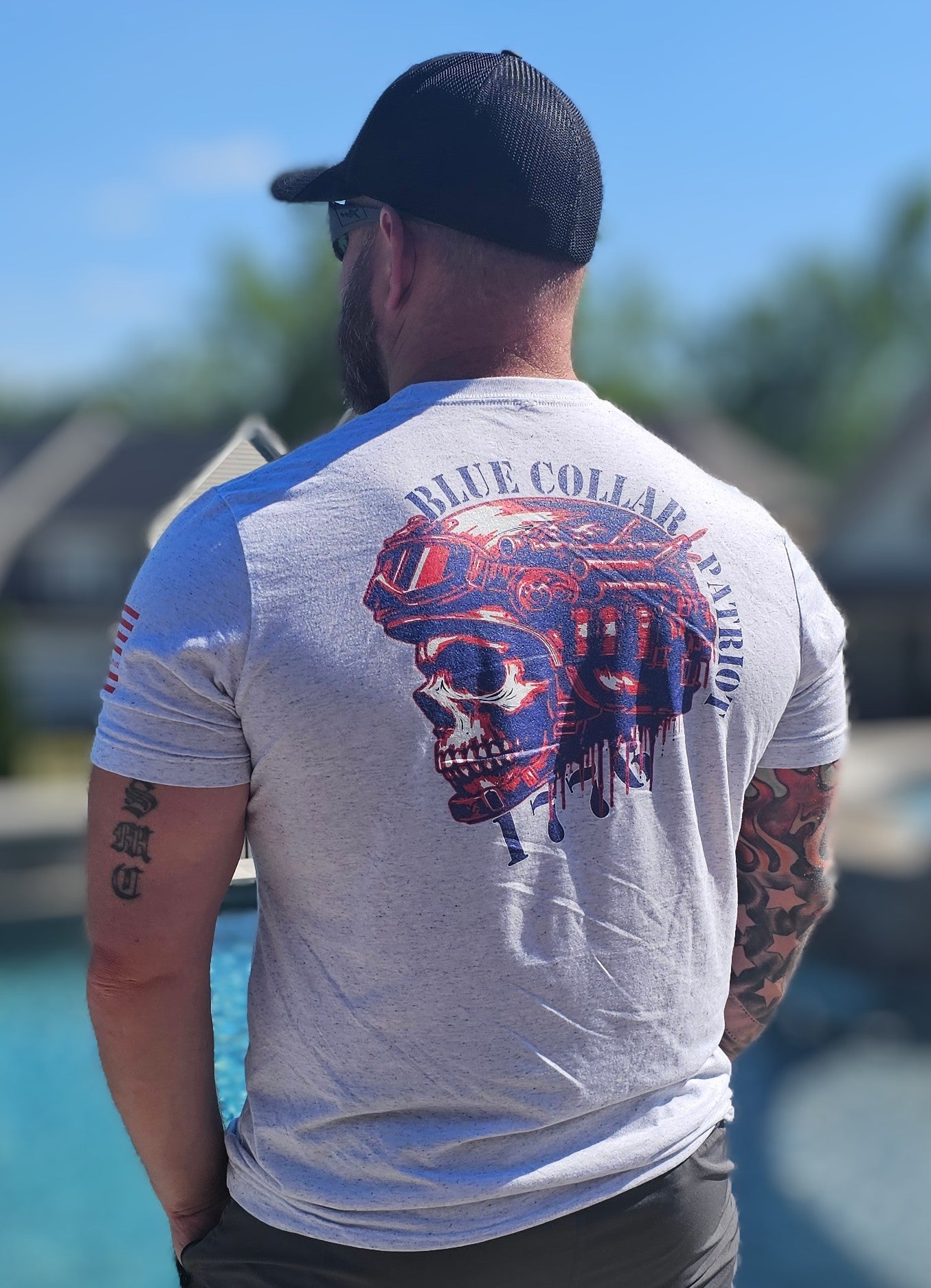 Blue Collar Patriot Graphic tee