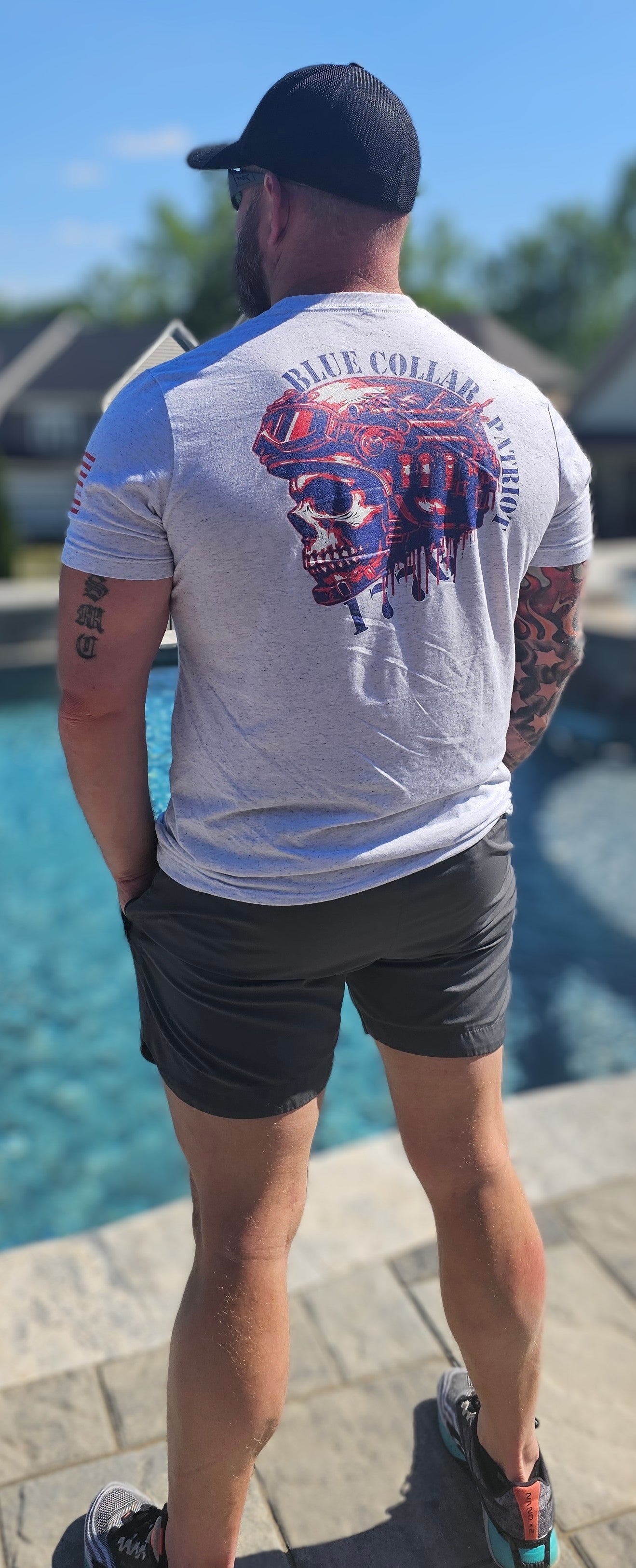 Blue Collar Patriot Graphic tee