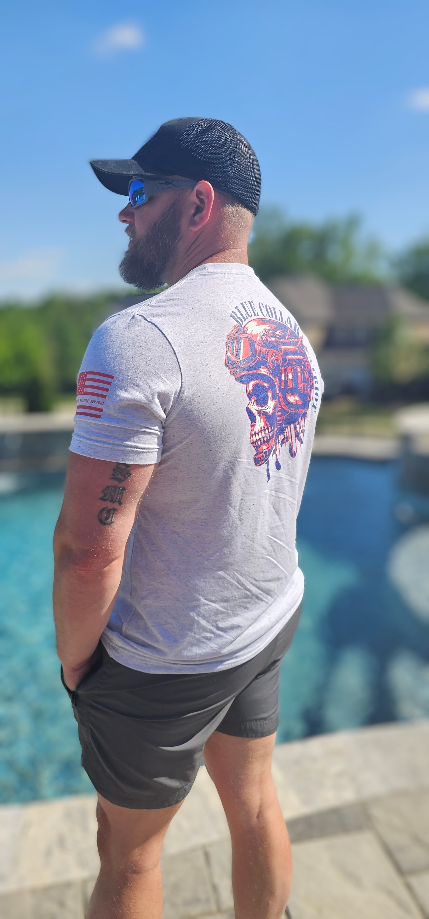 Blue Collar Patriot Graphic tee