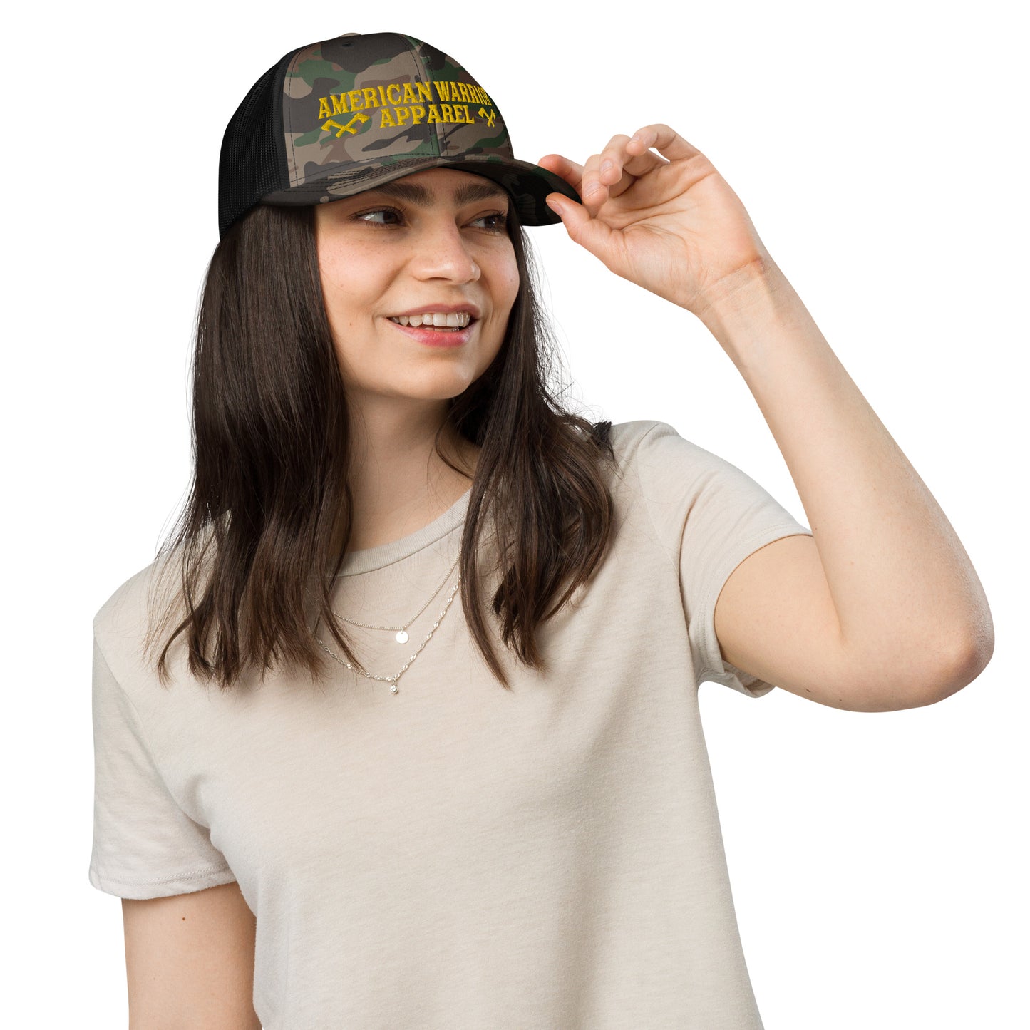 Battle AX Logo Camouflage trucker hat