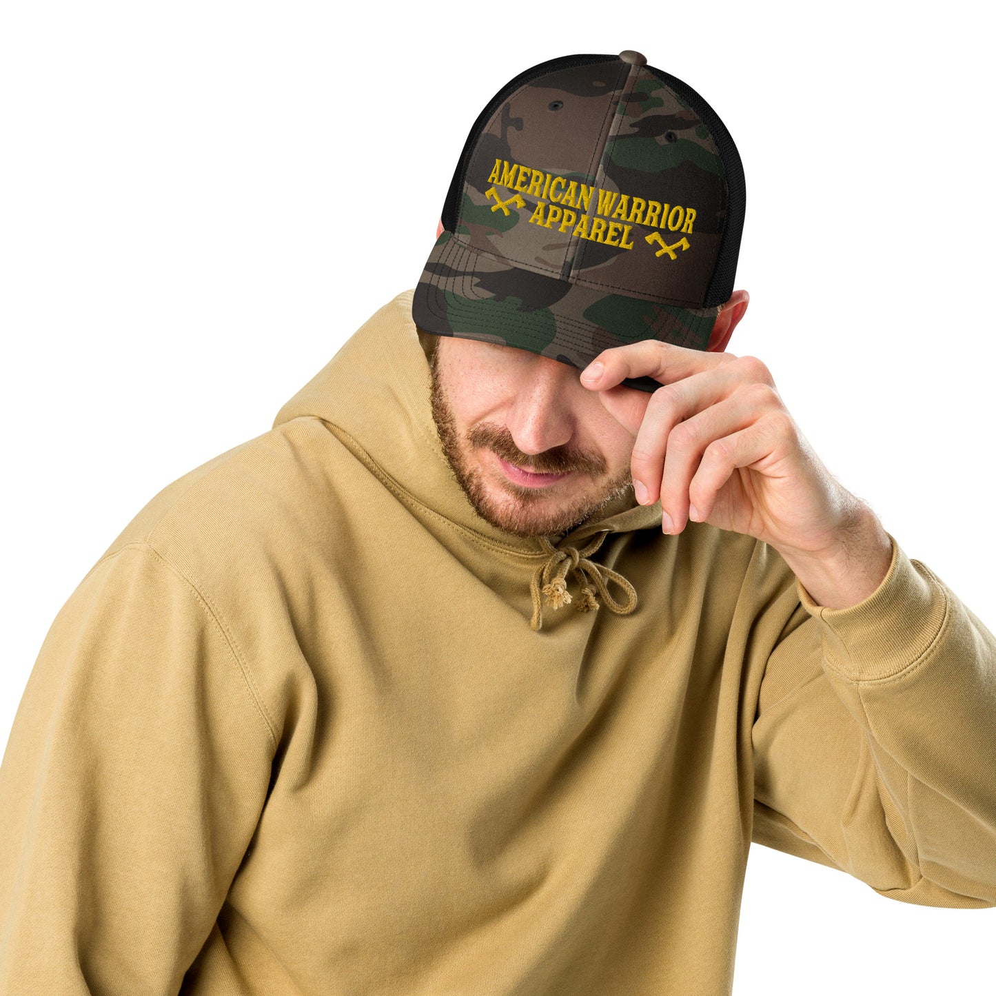 Battle AX Logo Camouflage trucker hat