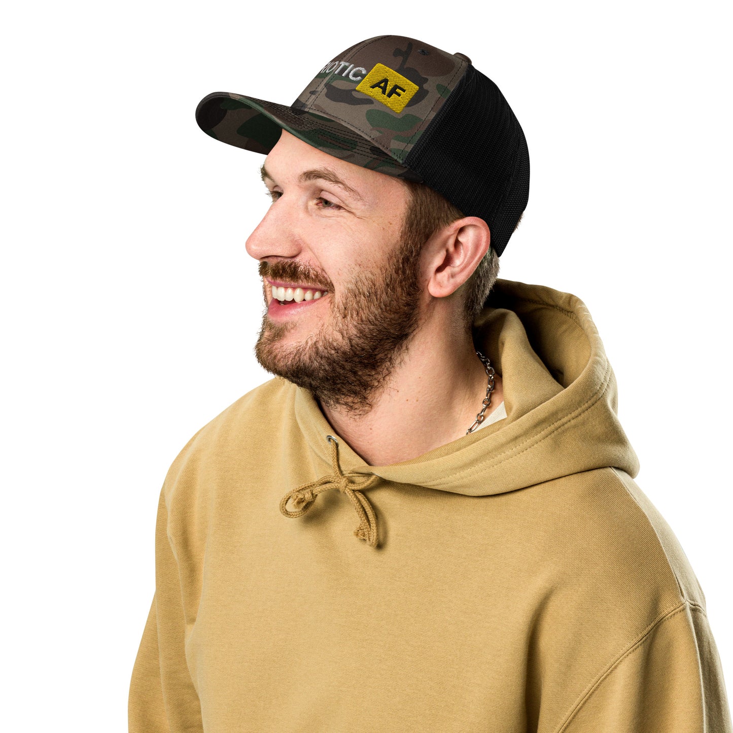 Patriotic AF Camouflage trucker hat
