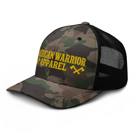 Battle AX Logo Camouflage trucker hat