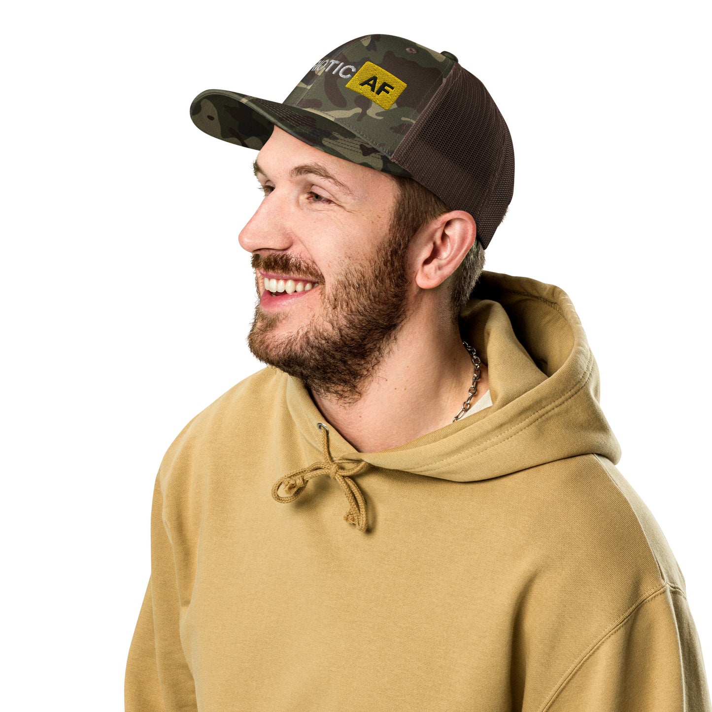 Patriotic AF Camouflage trucker hat