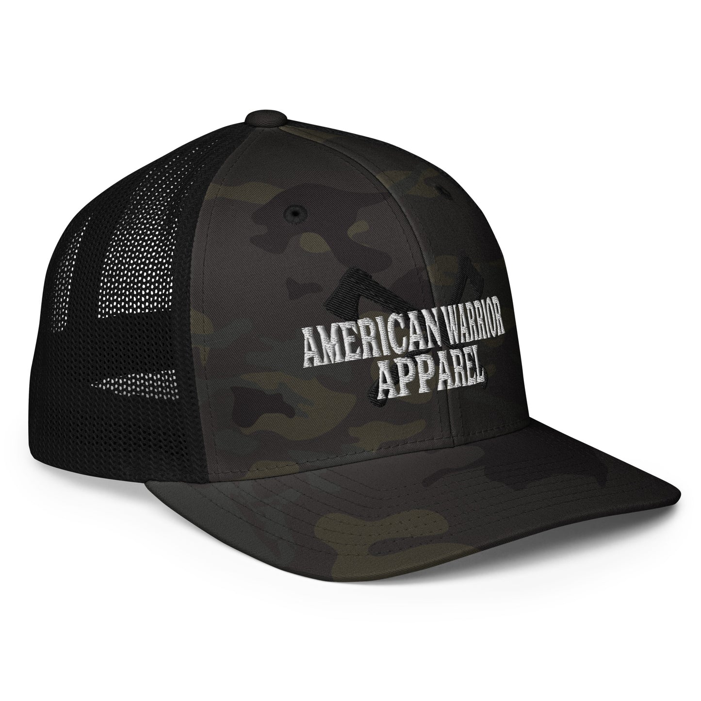 American Warrior Apparel Ax Logo Flex Fit trucker cap