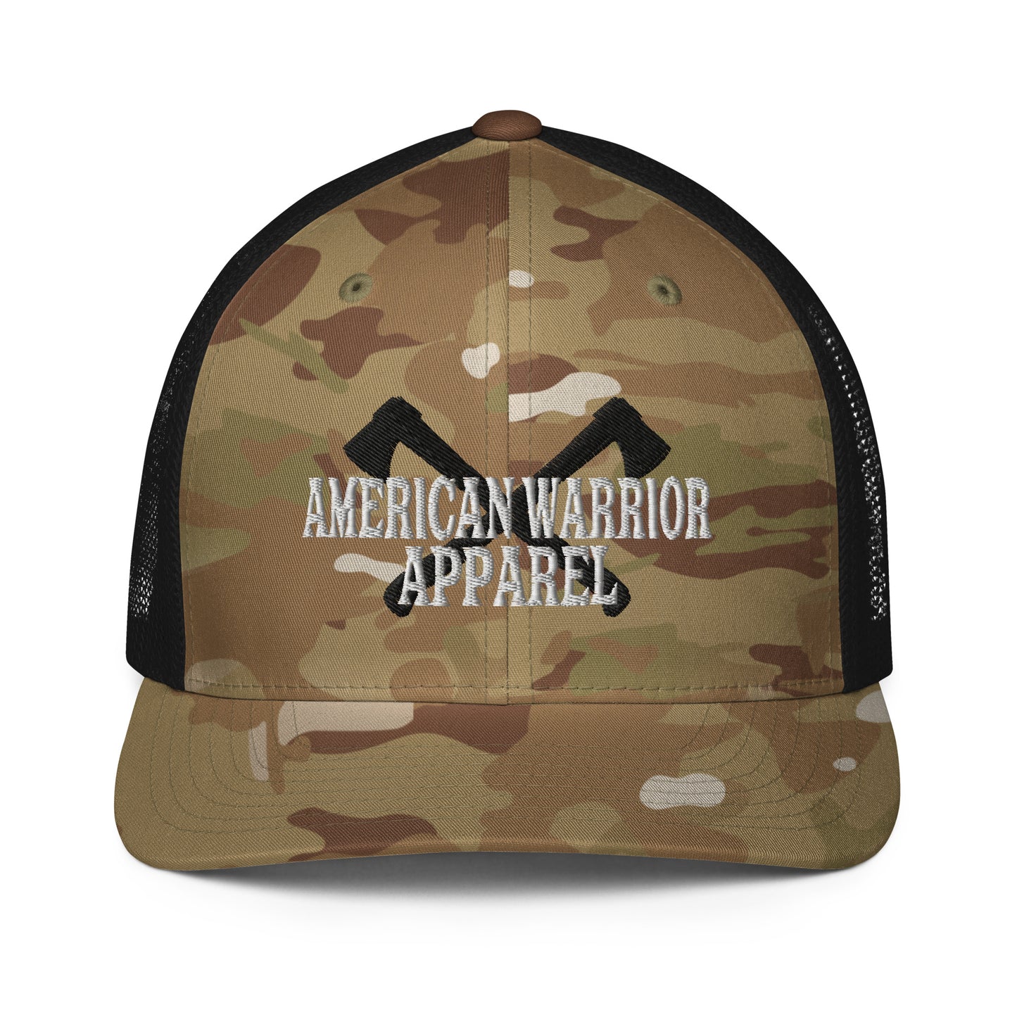 American Warrior Apparel Ax Logo Flex Fit trucker cap