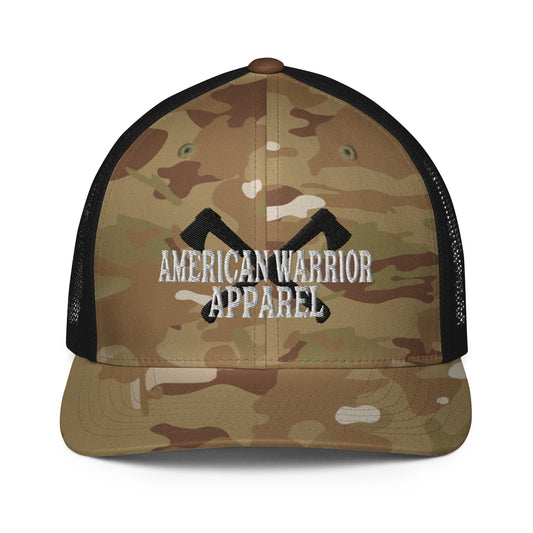 American Warrior Apparel Ax Logo Flex Fit trucker cap