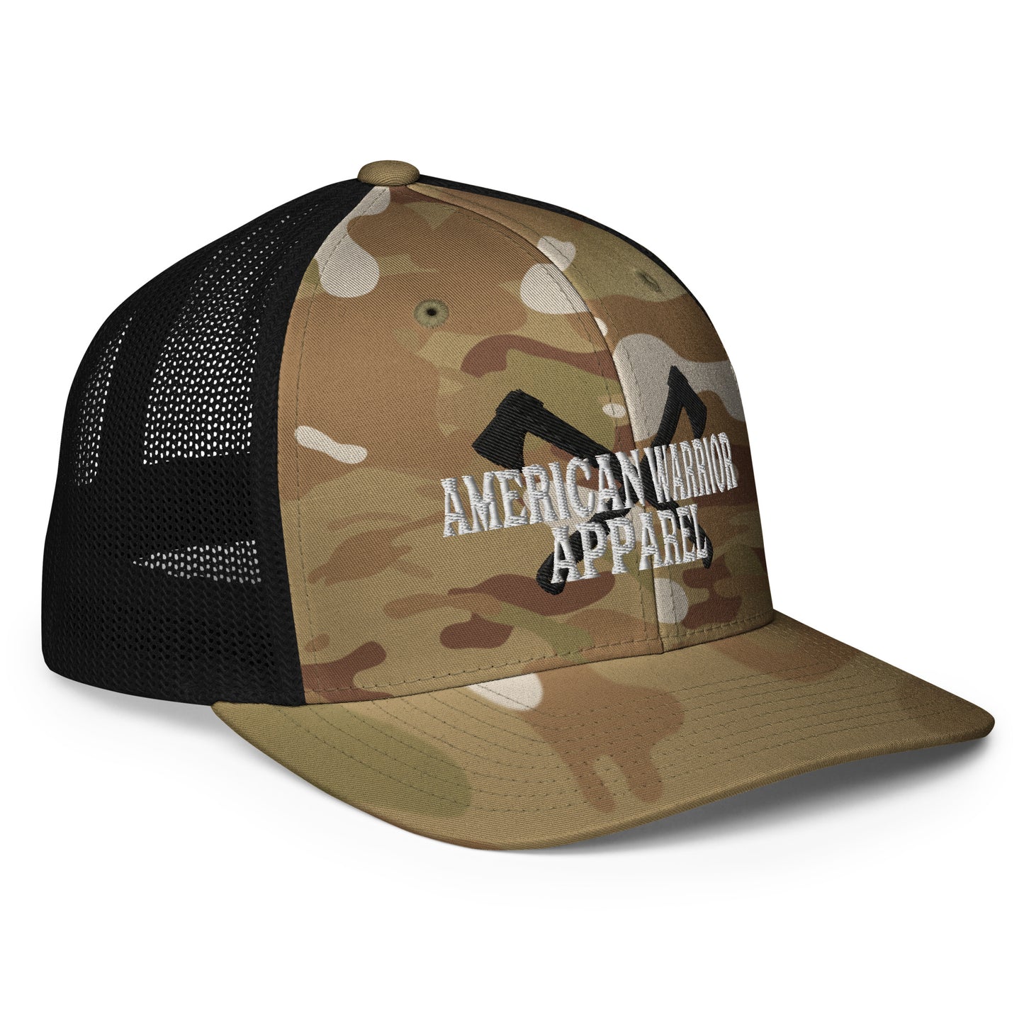 American Warrior Apparel Ax Logo Flex Fit trucker cap