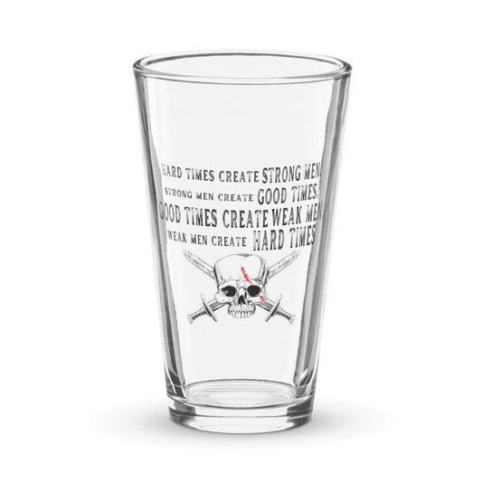 Hard Times Shaker pint glass