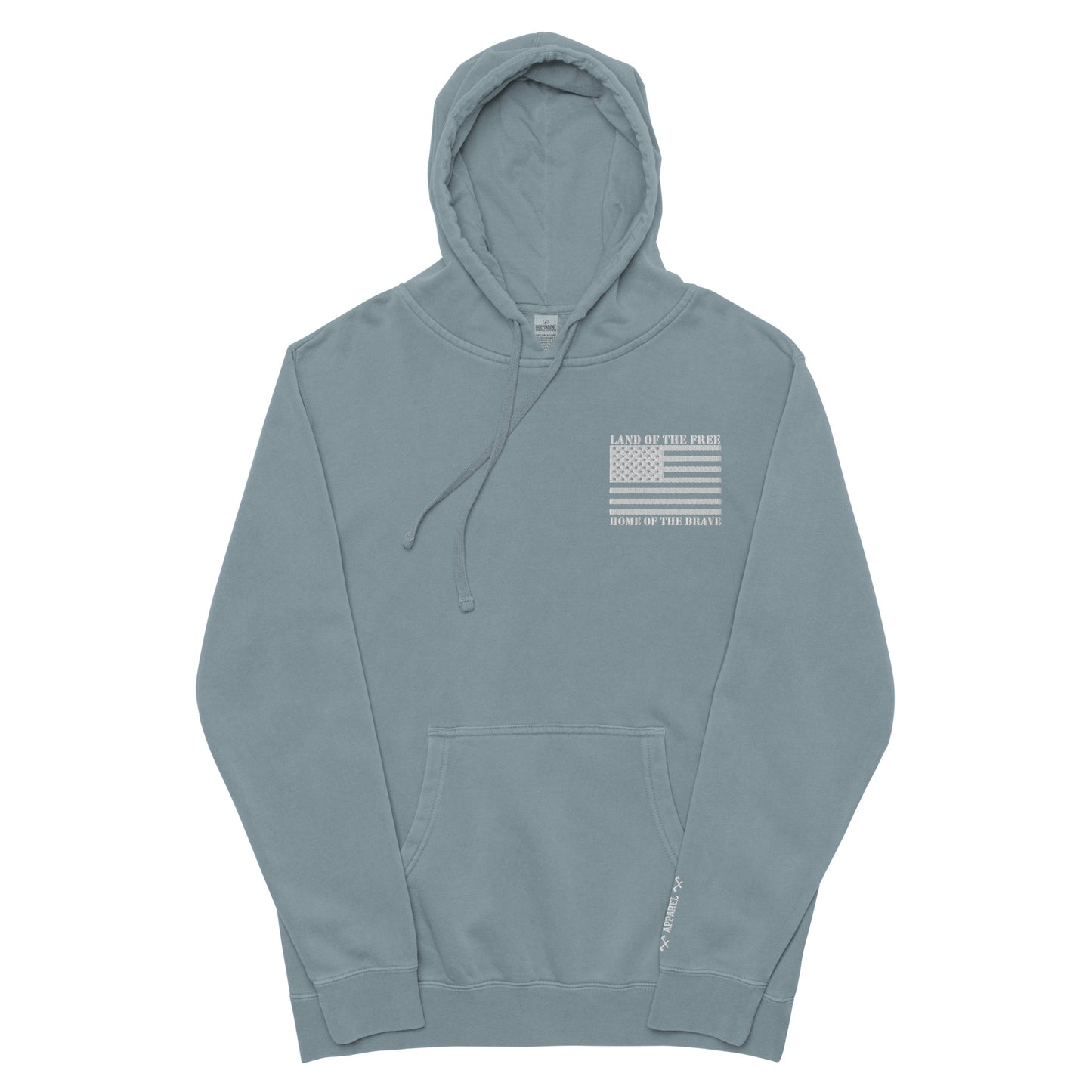 Land of the free Unisex pigment-dyed hoodie