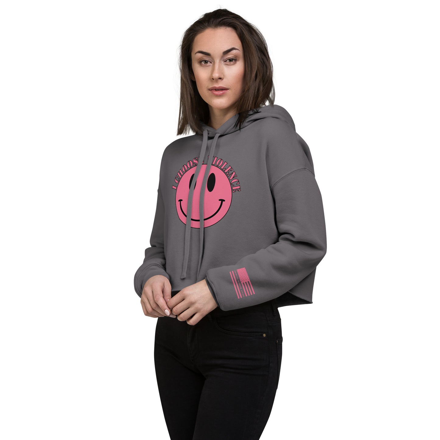 Women's I Choose Violence Crop Hoodie