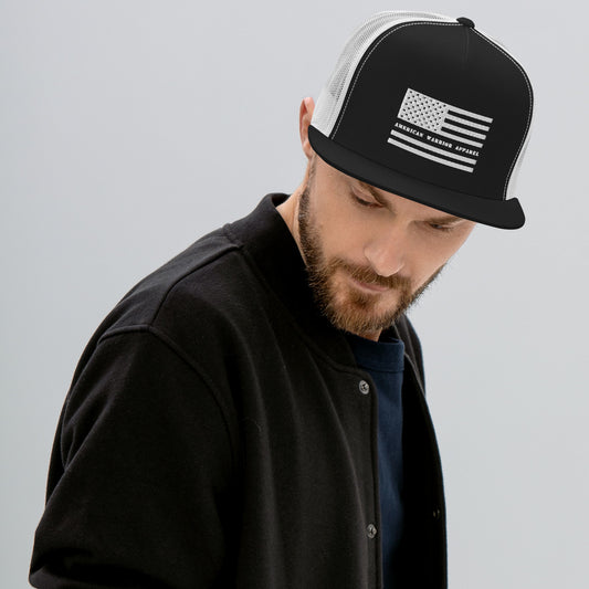 AWA Flag Flat billed Trucker Cap