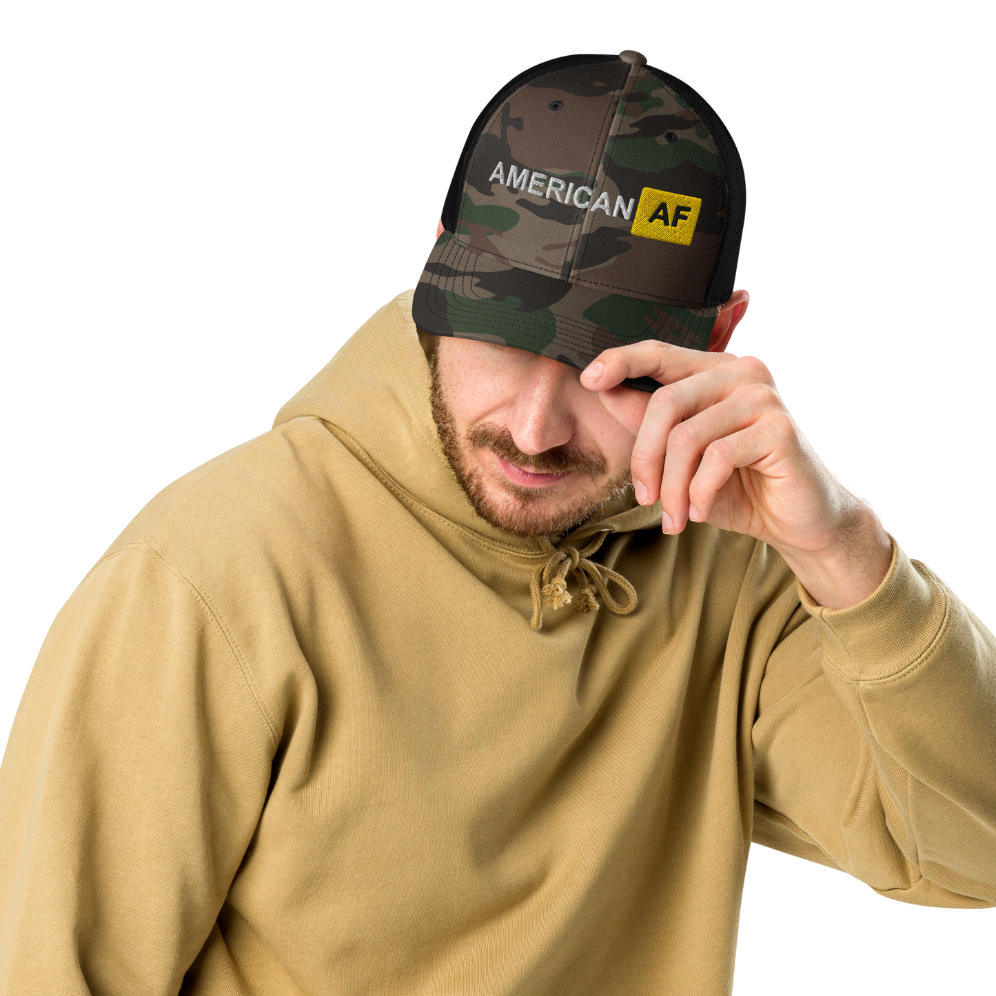 American AF Camouflage trucker hat