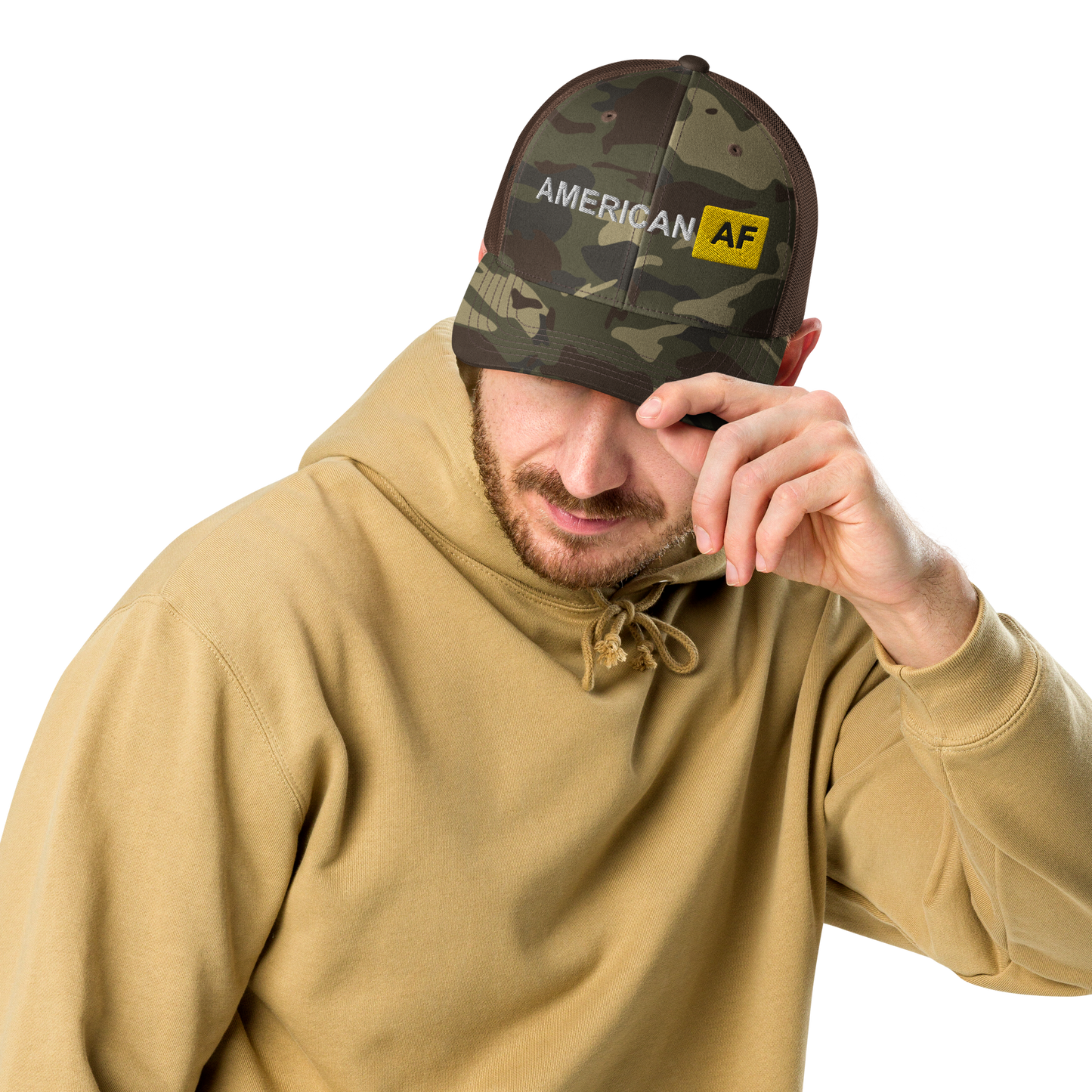 American AF Camouflage trucker hat