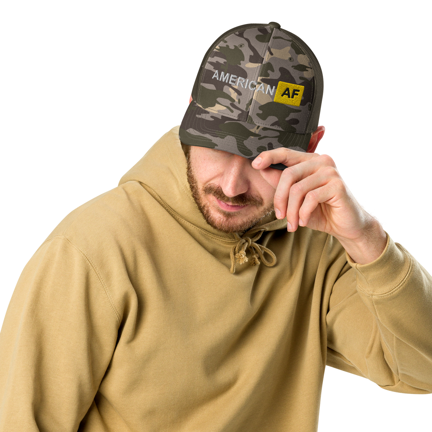 American AF Camouflage trucker hat