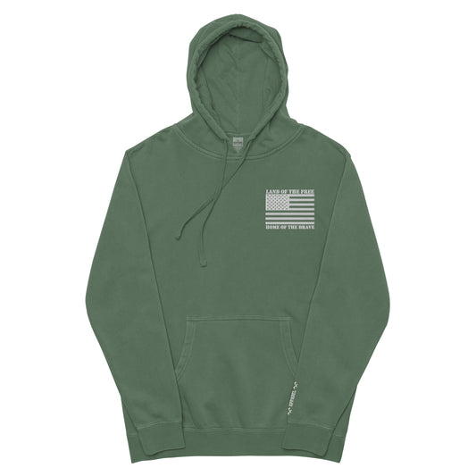 Land of the free Unisex pigment-dyed hoodie
