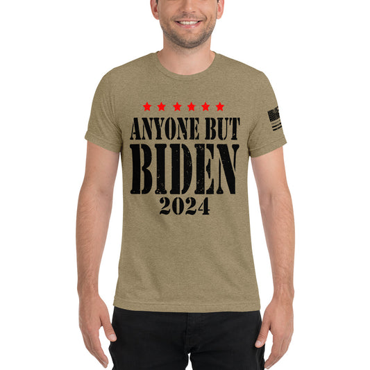 Anyone But Biden 2024 (Black) Short sleeve t-shirt